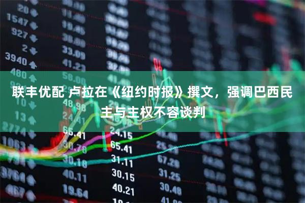 联丰优配 卢拉在《纽约时报》撰文，强调巴西民主与主权不容谈判