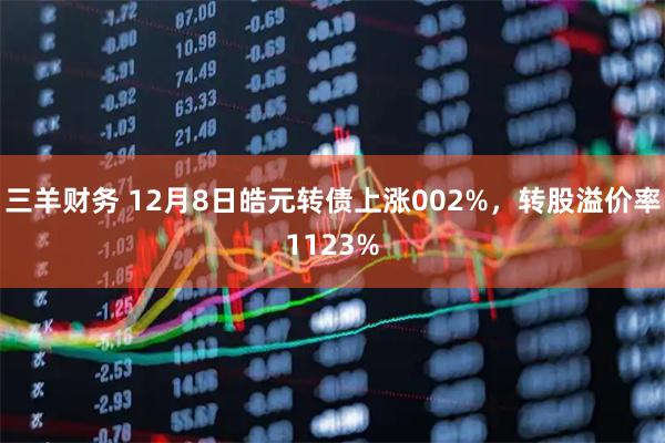 三羊财务 12月8日皓元转债上涨002%，转股溢价率1123%